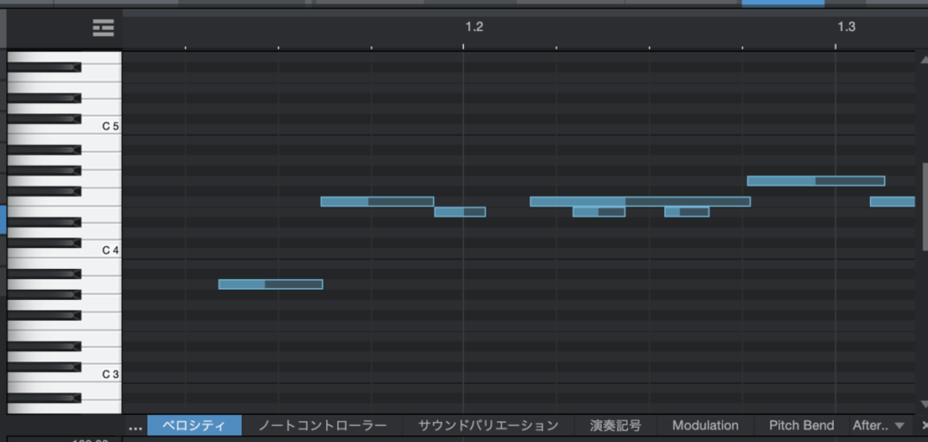 エディターを開いて見てみると、音の始まりと小節がずれているのがわかります。